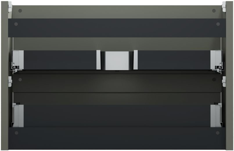 Тумба под раковину без столешницы Allen Brau Gravity 100 2 ящика, матовая олива