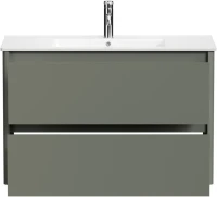Тумба под раковину без столешницы Allen Brau Gravity 100 2 ящика, матовая олива