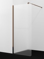 Душевая перегородка Wasserkraft Rur 30W 110 см, профиль розовое золото, стекло матовое