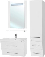 Зеркало Bellezza Берта 75 белое, с полкой