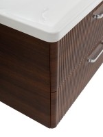 Тумба с раковиной BelBagno Due 80 ручки хром полированный, noce