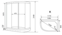 Душевая кабина Timo Eco TE-0702R
