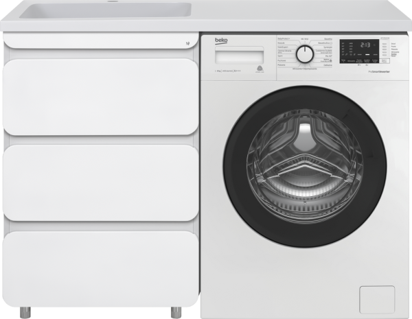 Тумба с раковиной Misty Чегет 120 L, под стиральную машину