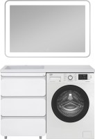 Тумба с раковиной Misty Чегет 120 L, под стиральную машину