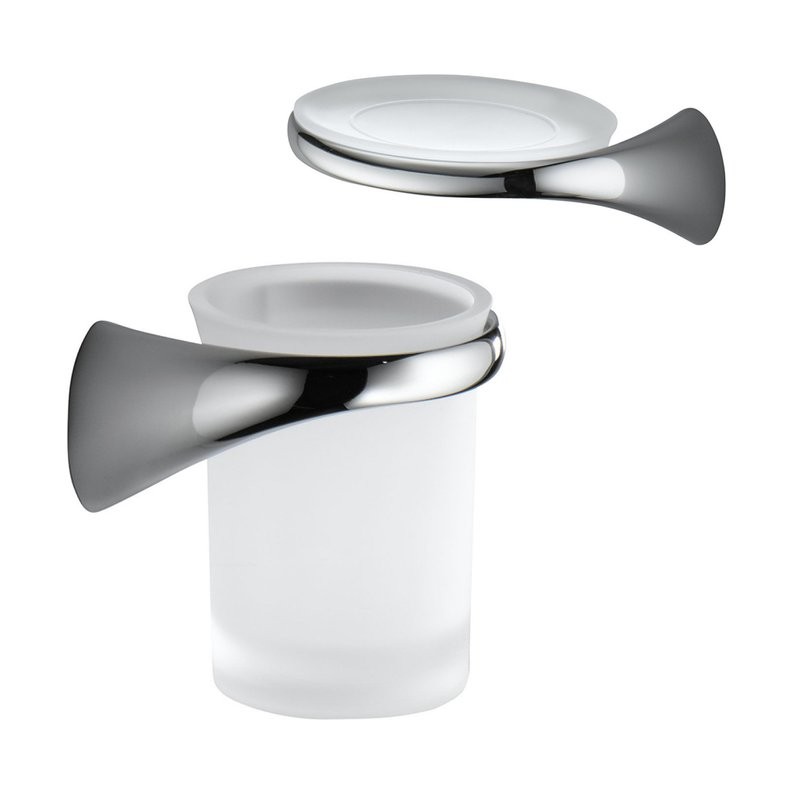 Набор Стакан Colombo Design Link В2402 DX.000 + Мыльница В2401 SX.000