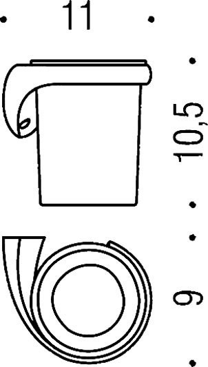 Набор Стакан Colombo Design Link В2402 DX.000 + Мыльница В2401 SX.000