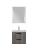 Мебель для ванной комнаты BelBagno Due 50 ручки матовый темный никель, сатин