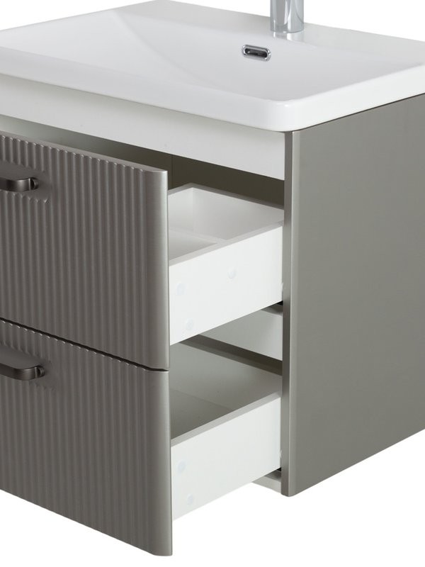 Мебель для ванной комнаты BelBagno Due 50 ручки матовый темный никель, сатин