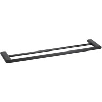 Полотенцедержатель Bemeta Organic Black 167104050 двойной, черный матовый