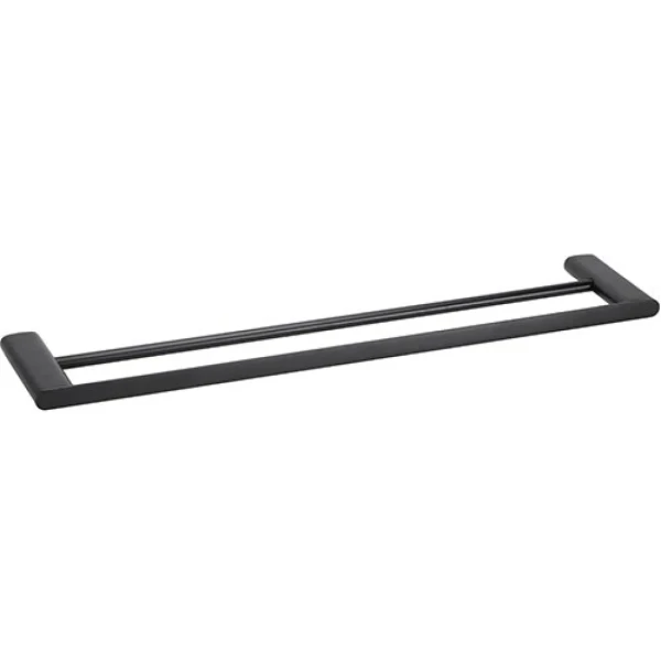 Полотенцедержатель Bemeta Organic Black 167104050 двойной, черный матовый
