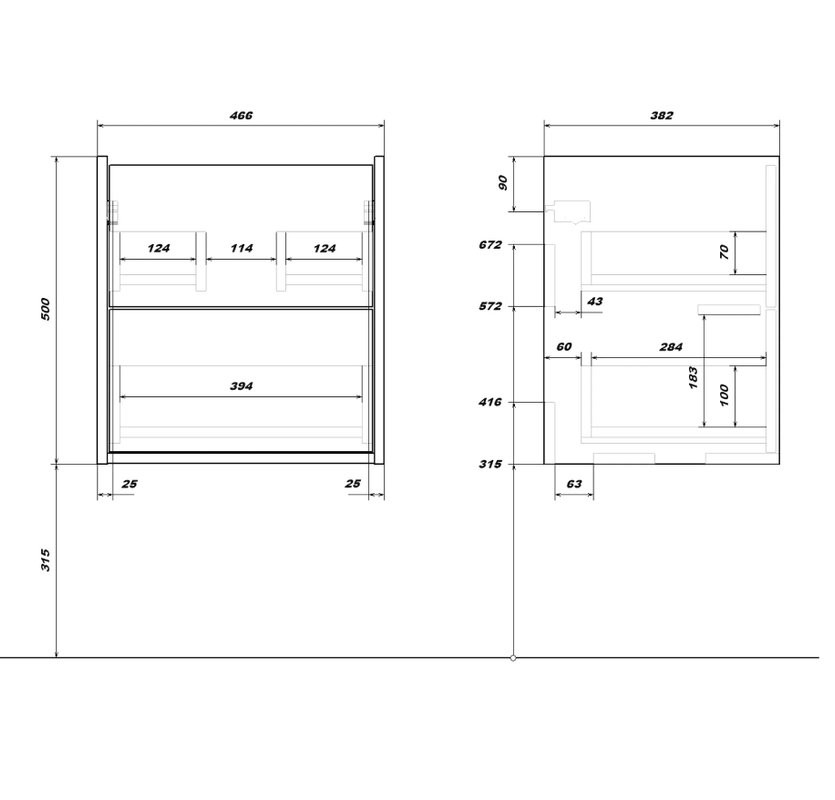 Тумба с раковиной SanStar Siva 50 подвесная, дуб вотан, раковина Como