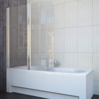 Шторка на ванну Koller Pool Waterfall Line 115х140, профиль хром, стекло прозрачное, L