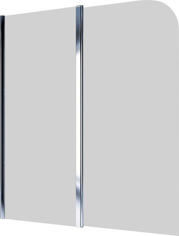 Шторка на ванну Koller Pool Waterfall Line 115х140, профиль хром, стекло прозрачное, L