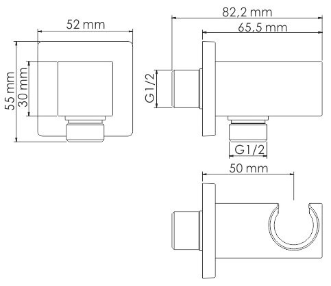 Гигиенический душ Wasserkraft A55094 шланг 150 см