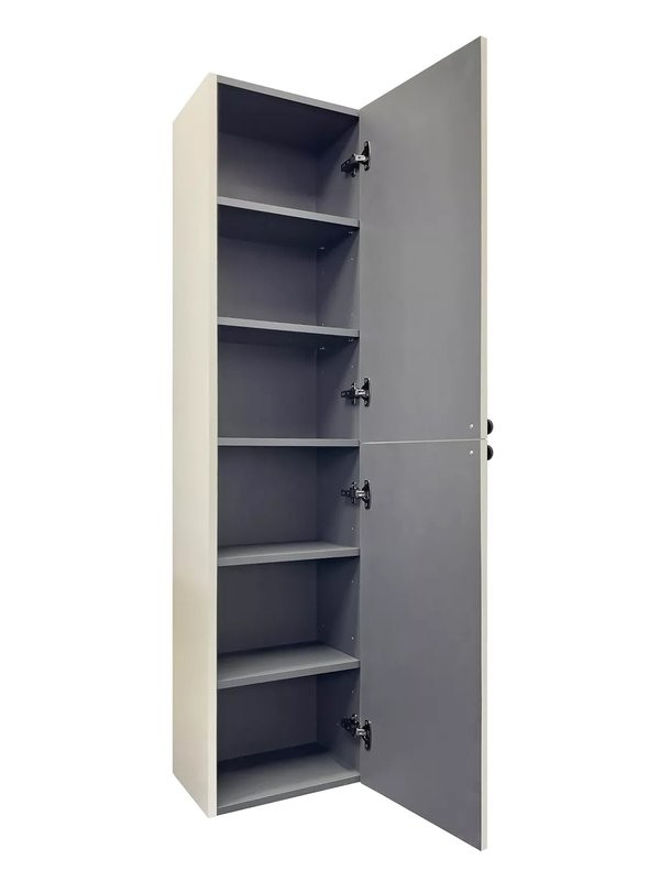 Шкаф-пенал для ванной Comforty Ереван 40 подвесной, серый шелк