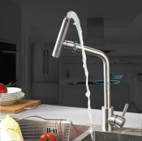 Смеситель для кухни Fashun A54001-A с поворотной насадкой-аэратором, сатин