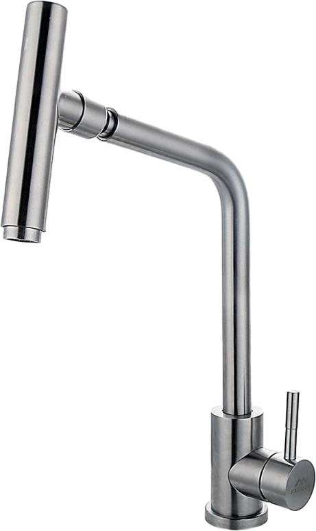 Смеситель для кухни Fashun A54001-A с поворотной насадкой-аэратором, сатин