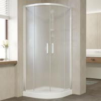 Душевой уголок Vegas Glass ZS 90 01 10 профиль белый, стекло сатин