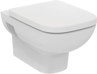 Комплект Унитаз подвесной Ideal Standard I.life A + Крышка T453101 белая + Инсталляция Geberit Duofix Delta 458.149.21.1 с кнопкой смыва, хром + Звукоизоляция