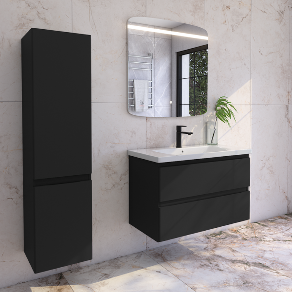 Мебель для ванной комнаты Caprigo Forte 90 подвесная, черная