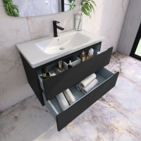 Мебель для ванной комнаты Caprigo Forte 90 подвесная, черная