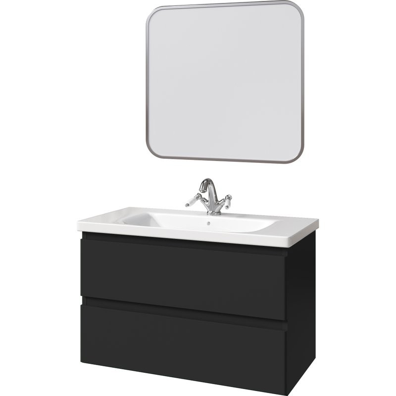Мебель для ванной комнаты Caprigo Forte 90 подвесная, черная