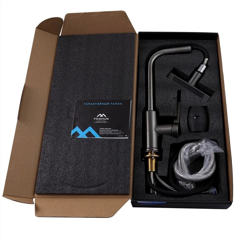 Смеситель для кухни Fashun A56131-17 графит