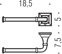 Набор Держатель Colombo Design Portofino B3208S хром + Ершик B3207 хром