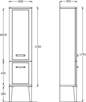 Шкаф пенал для ванной KERAMA MARAZZI Pompei 150 белый глянцевый
