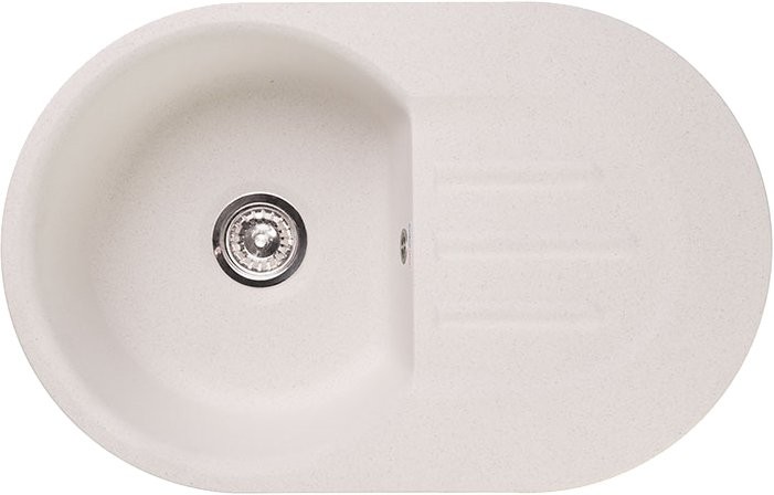 Комплект Мойка GranFest Smart SM 680 L белая + Смеситель MEGA Mega