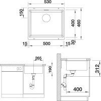 Комплект Мойка Blanco Etagon 500-U 522231 белая + Смеситель Ambis-S 523119