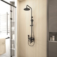 Душевая стойка D&K Bayern.Furth DA1524705B18 с гигиеническим душем, черная