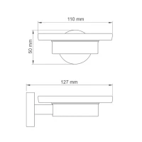 Мыльница Wasserkraft Asphe 77729 настенная, стеклянная, металлическая Мыльница Wasserkraft Asphe 77729 настенная, стеклянная, металлическая