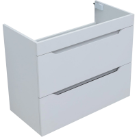 Тумба под раковину без столешницы Aquanet Практика 80 2 ящика, белая матовая
