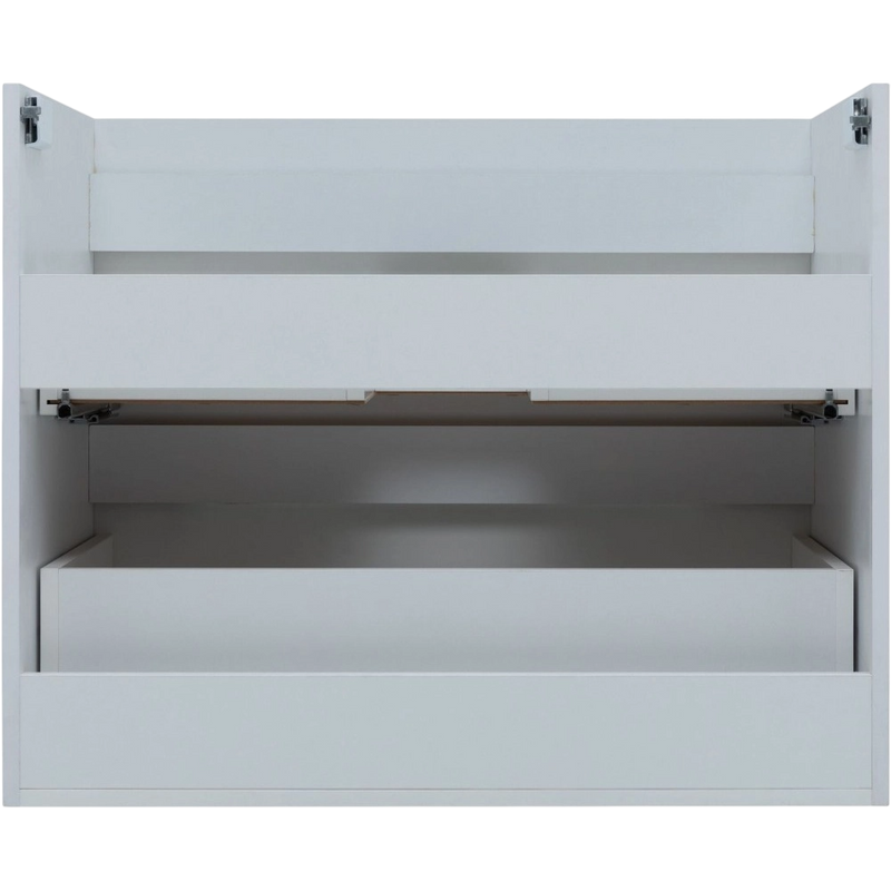 Тумба под раковину без столешницы Aquanet Практика 80 2 ящика, белая матовая