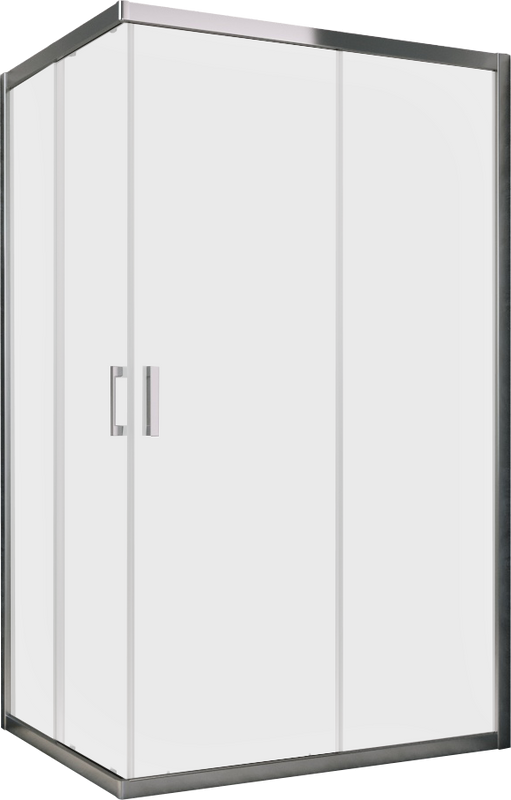 Душевой уголок Vegas Glass ZA-F Tur Novo h1900 100*80 08 10 профиль глянцевый хром, стекло сатин
