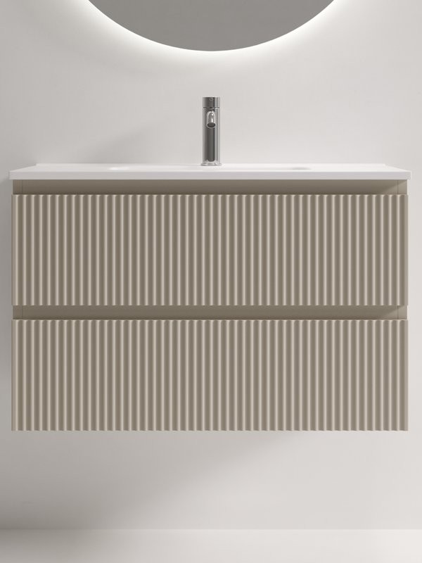 Тумба с раковиной Sancos Snob R 80 Beige Soft, раковина CN7026