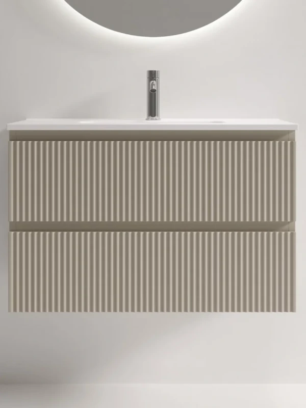 Тумба с раковиной Sancos Snob R 80 Beige Soft, раковина CN7026