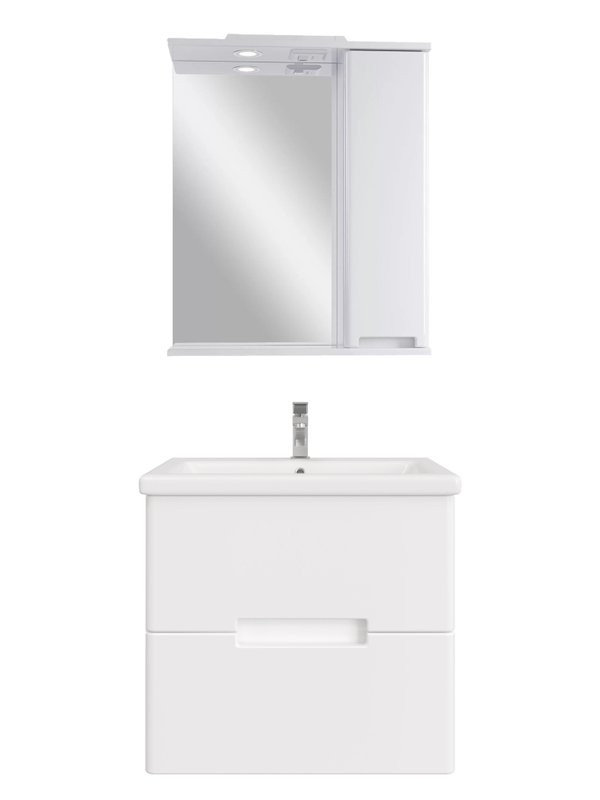 Мебель для ванной комнаты SanStar Ориана 60 подвесная, раковина Cersanit Como 60