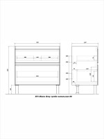 Тумба напольная SanStar Riana 80 Без раковины для ванной комнаты, Грей