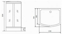 Душевая кабина Timo Comfort T-8815 Fabric Glass, с низким поддоном
