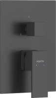 Встраиваемый смеситель для душа и ванны AQUATEK Либра AQ1647MB С ВНУТРЕННЕЙ ЧАСТЬЮ, 3 режима, матовый черный
