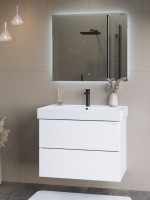 Тумба Onika Эсквана 80 подвесная, белая (ум. Вилис 80)