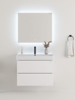 Тумба Onika Эсквана 80 подвесная, белая (ум. Вилис 80)