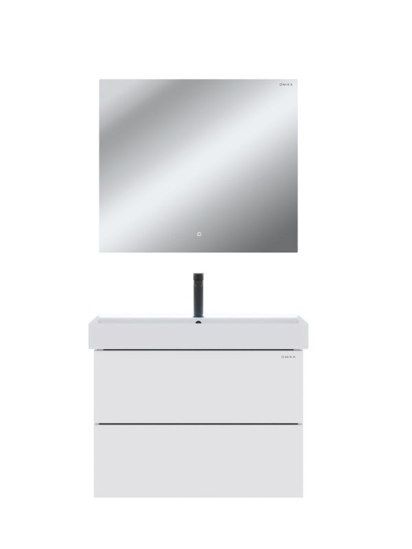 Тумба Onika Эсквана 80 подвесная, белая (ум. Вилис 80)