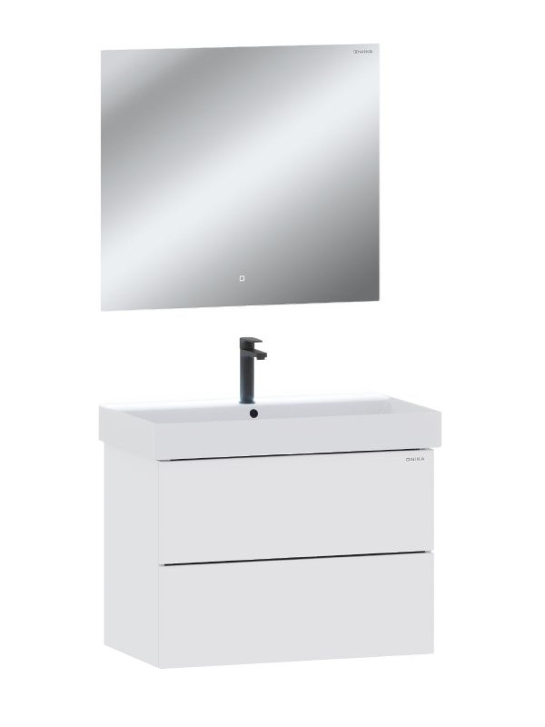 Тумба Onika Эсквана 80 подвесная, белая (ум. Вилис 80)