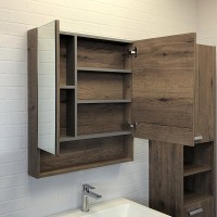 Зеркало-шкаф Comforty Никосия 70 темный дуб Зеркало-шкаф Comforty Никосия 70 темный дуб