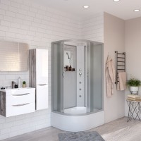 Душевая кабина Niagara Classic NG-2310-14RBKG 120х80 см, без крыши, с гидромассажем