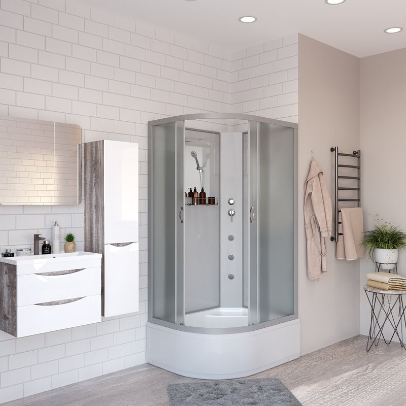 Душевая кабина Niagara Classic NG-2310-14RBKG 120х80 см, без крыши, с гидромассажем