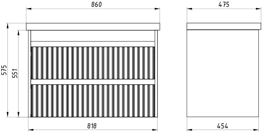 Мебель для ванной комнаты ASB-Mebel Мирано 85 слоновая кость, шиншилла серая